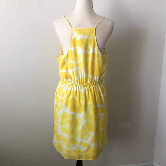 Gianni Bini Yellow White Dress-Sz L - Picture 5 of 5